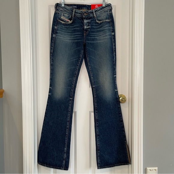 DIESEL 1969 D-Ebbey 09G92 Slim Fit Low Waist Bootcut Jeans Size 30 - Picture 3 of 14